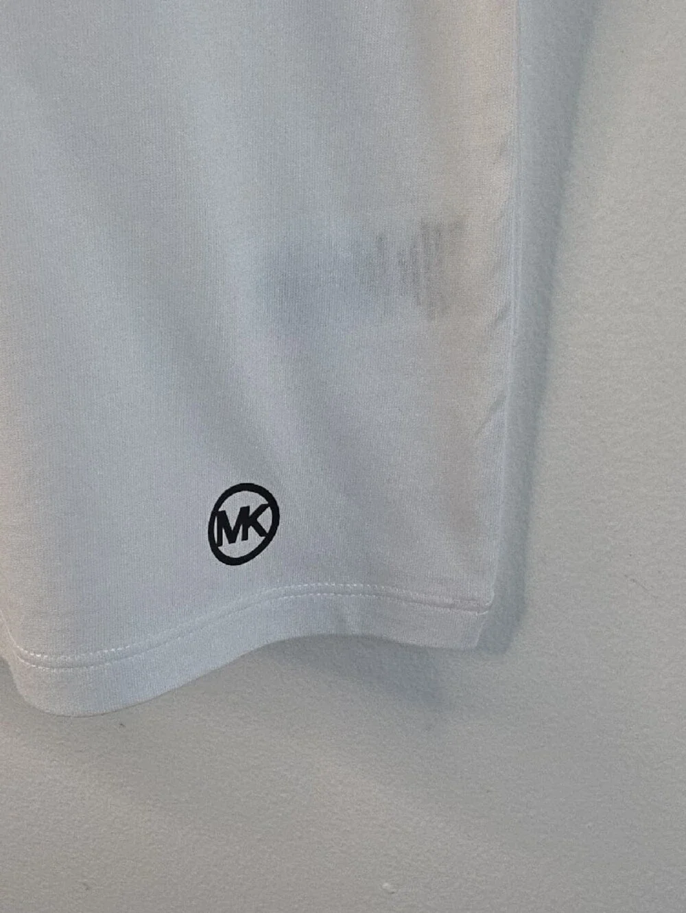 Michael Kors White Tee with Black MK Stud Logo